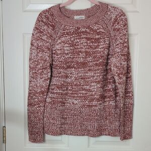 Universal Thread Women's Textured Crew Sweater - Brick Red/Rust Med w/Stretch